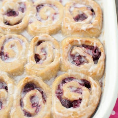 Gluten Free Vegan Raspberry Sweet Rolls