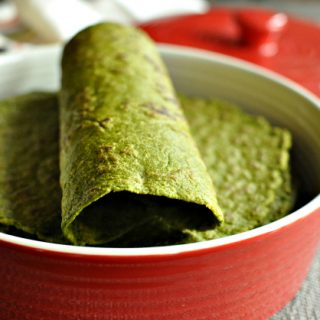 Gluten Free & Vegan Spinach Tortillas