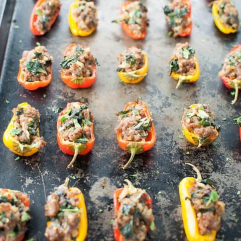 Sausage Stuffed Mini Peppers