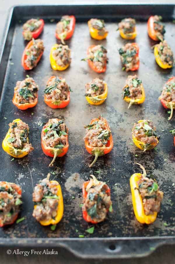 Sausage Stuffed Mini Peppers - Allergy Free Alaska