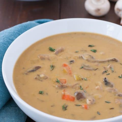 Vegan Cream of Mushroom Soup