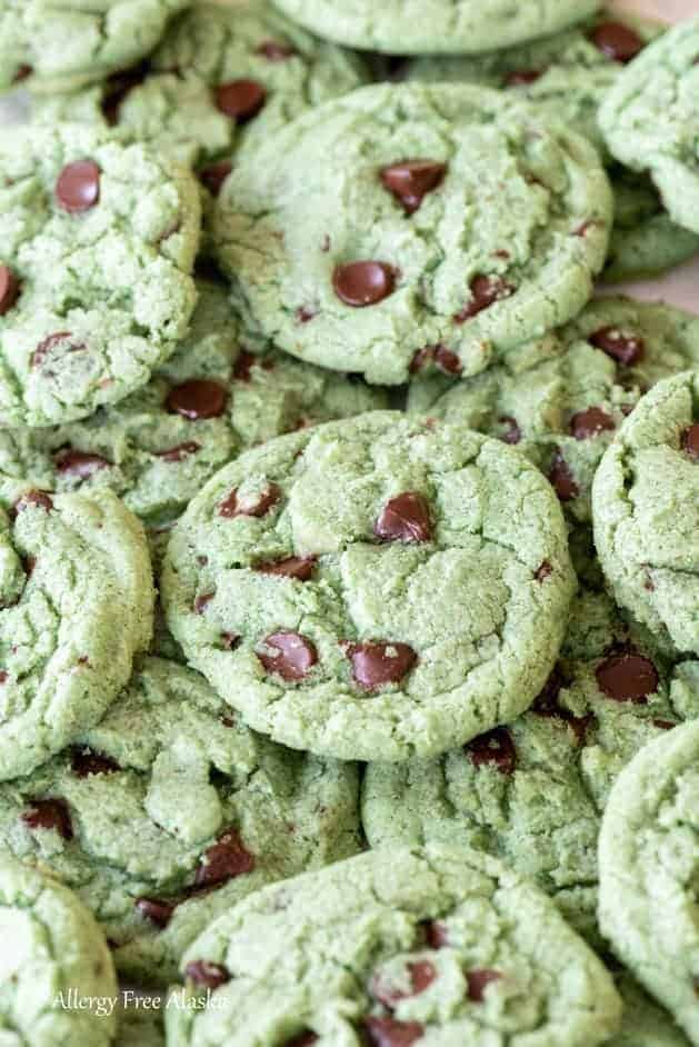 Gluten Free Mint Chocolate Chip Cookies