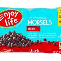 Enjoy Life Dark Chocolate Regular Size Morsels, Net Wt 9 OZ Per Package, Multi-Pack of 4 Packages. Dairy-Free, Nut-Free, and Soy-Free Chocolate Chips. 69% Cacao. Certified Gluten Free. Made In A Dedicated Nut And Gluten-Free Facility.