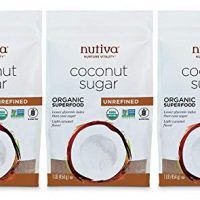 Nutiva USDA Certified Organic, non-GMO, Unrefined Granulated Coconut Sugar, 1-pound (Pack of 3)