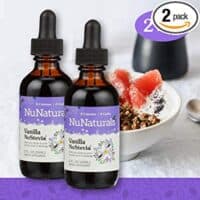 NuNaturals Vanilla Stevia Drops - All Natural Liquid Sweetener - 2 oz (2 Pack)