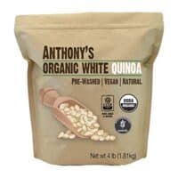 Anthony's Organic White Whole Grain Quinoa, 4lbs, Gluten Free & Non GMO