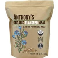 Anthony's Organic Flaxseed Meal, 2.5lb, Gluten Free, Ground Ultra Fine Powder, Cold Milled, Keto Friendly