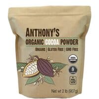 Anthony's Organic Cocoa Powder, 2lbs, Batch Tested and Verified Gluten Free & Non GMO
