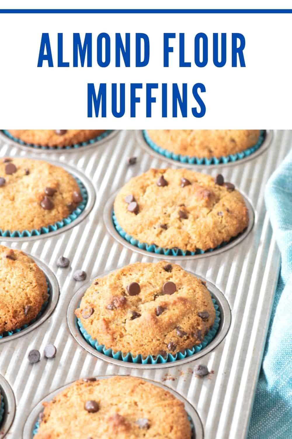 Pinterest image with text "Almond Flour Muffins"