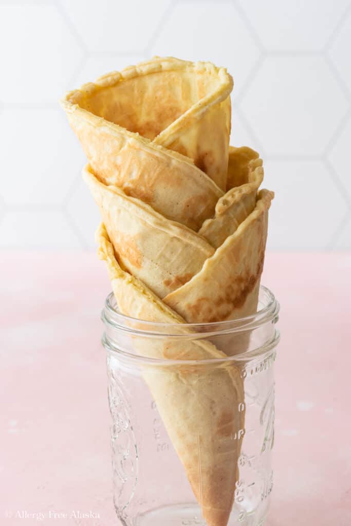 Homemade Vegan Waffle Cones and Bowls - Make It Dairy Free